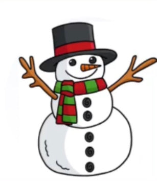 Pearl snowman with coloured scarf drop earrings
