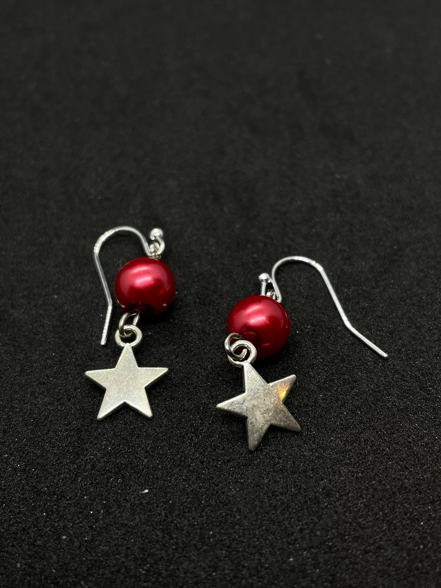 Festive drop earrings with beads and stars