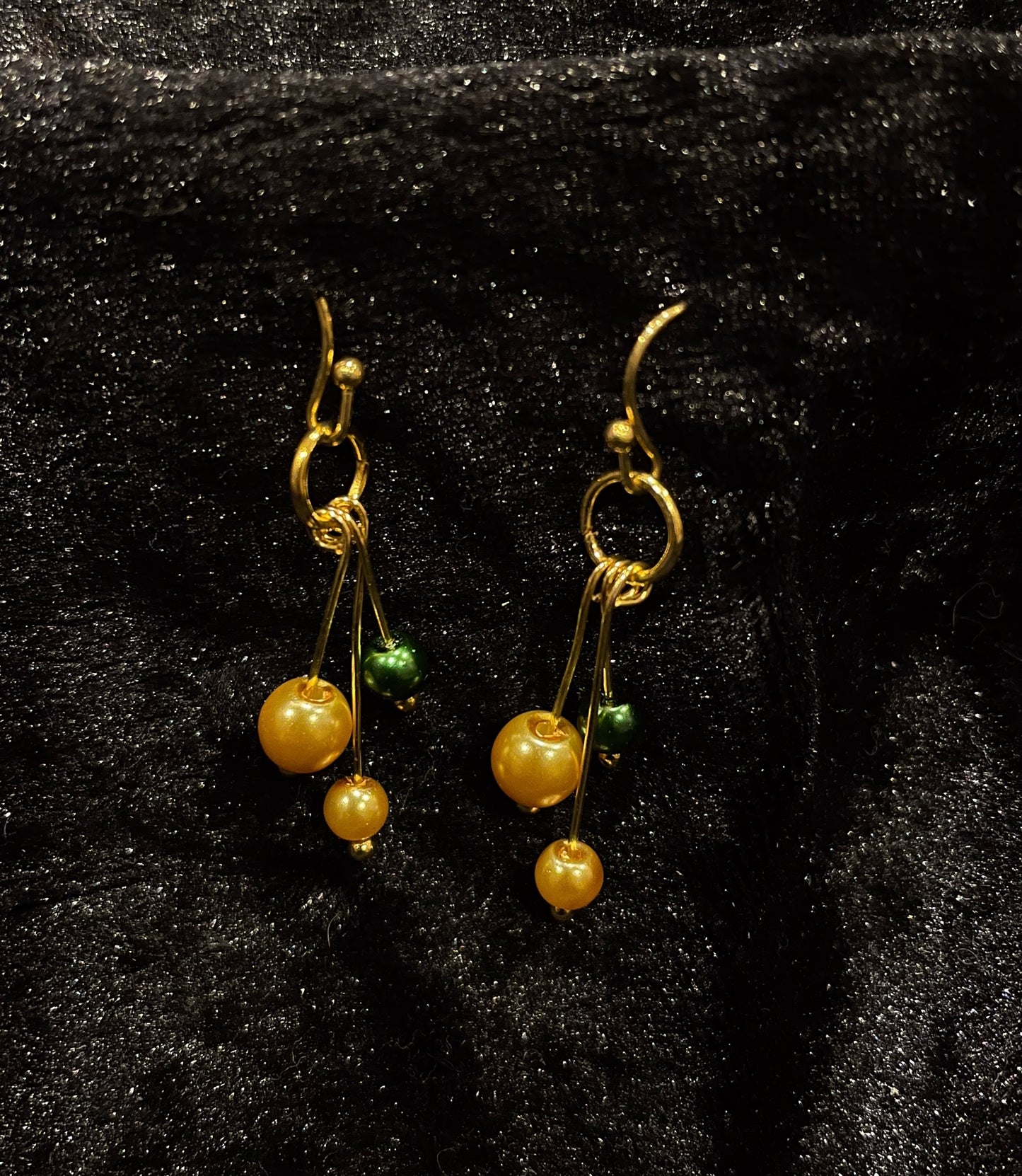 Festive drop earrings with beads