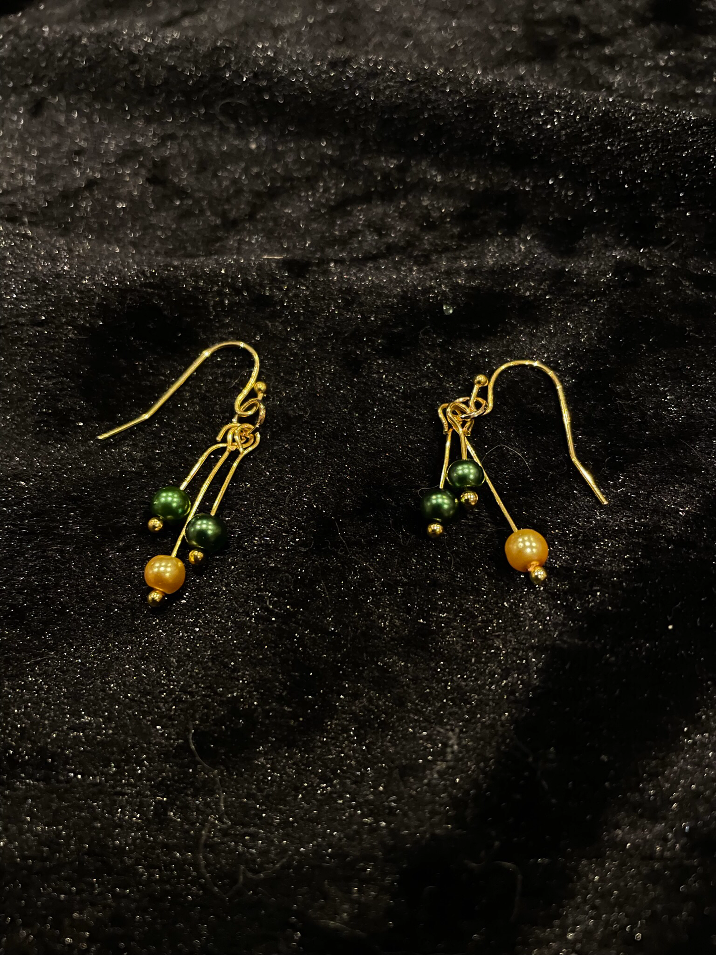 Festive drop earrings with beads