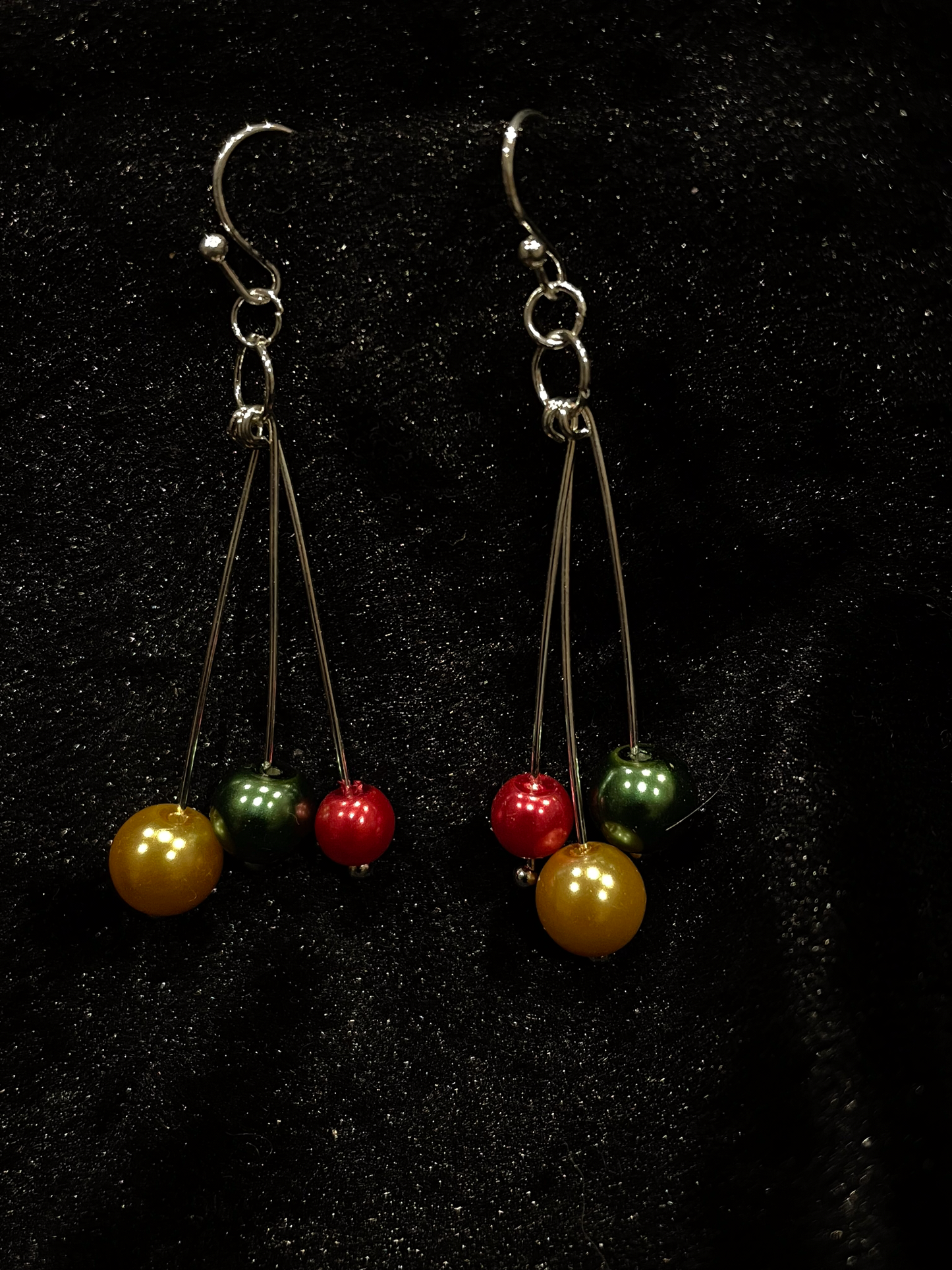 Festive drop earrings with beads