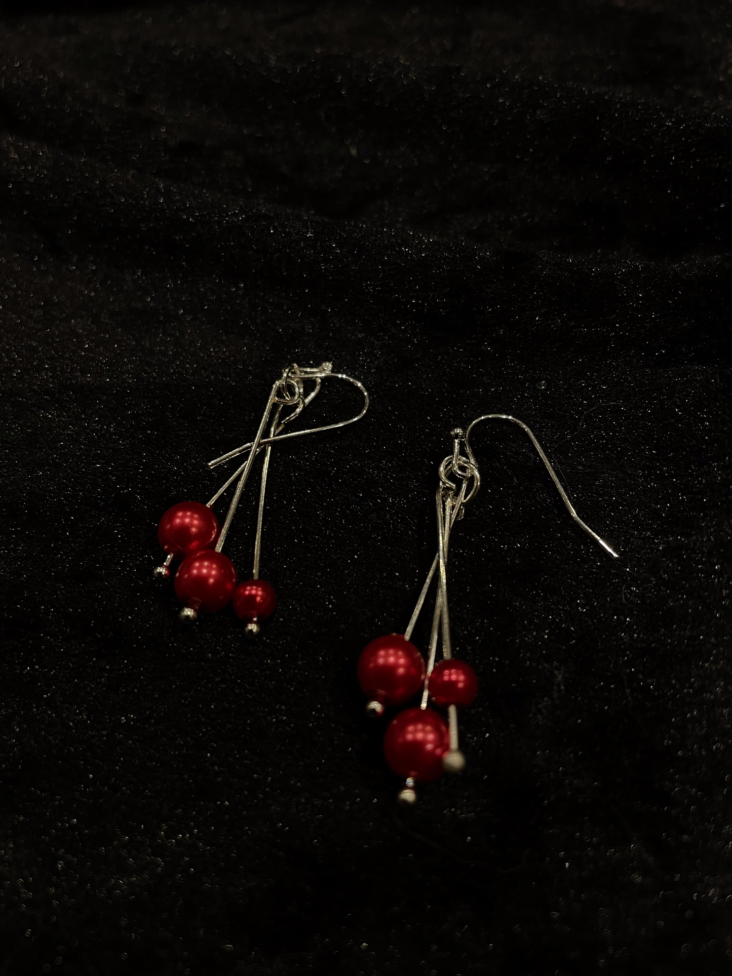 Festive drop earrings with beads
