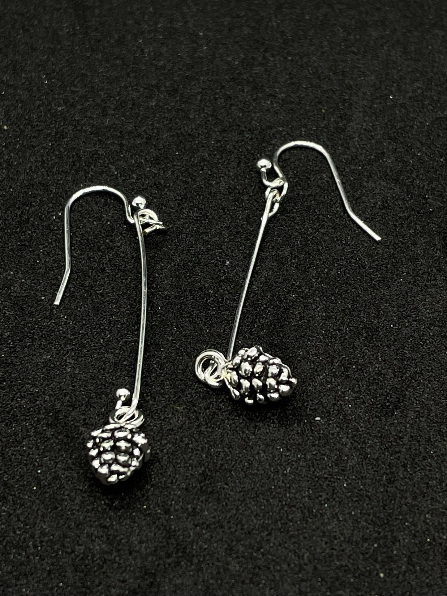 Festive fir cone drop earrings