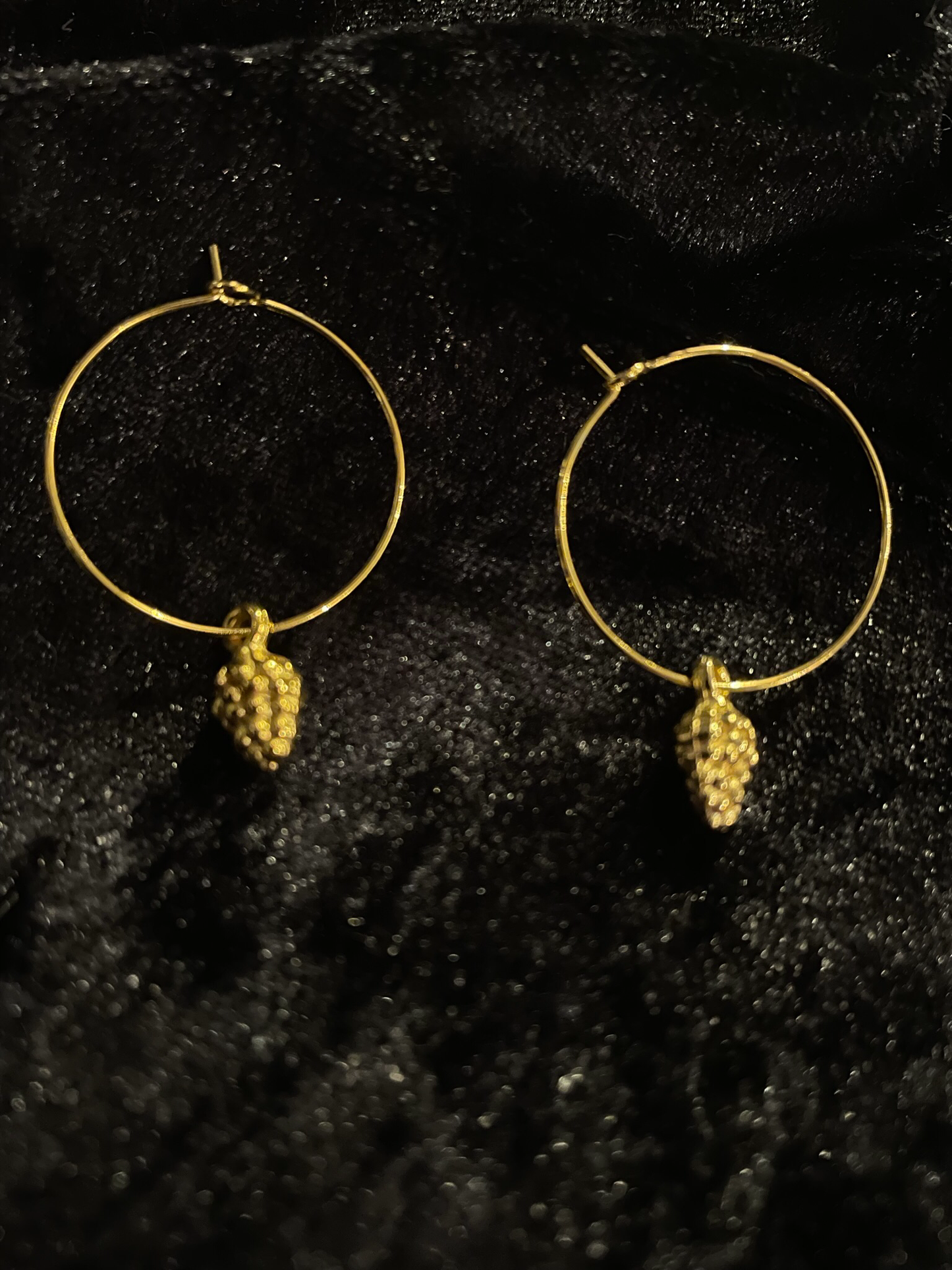 Festive fir cone drop earrings