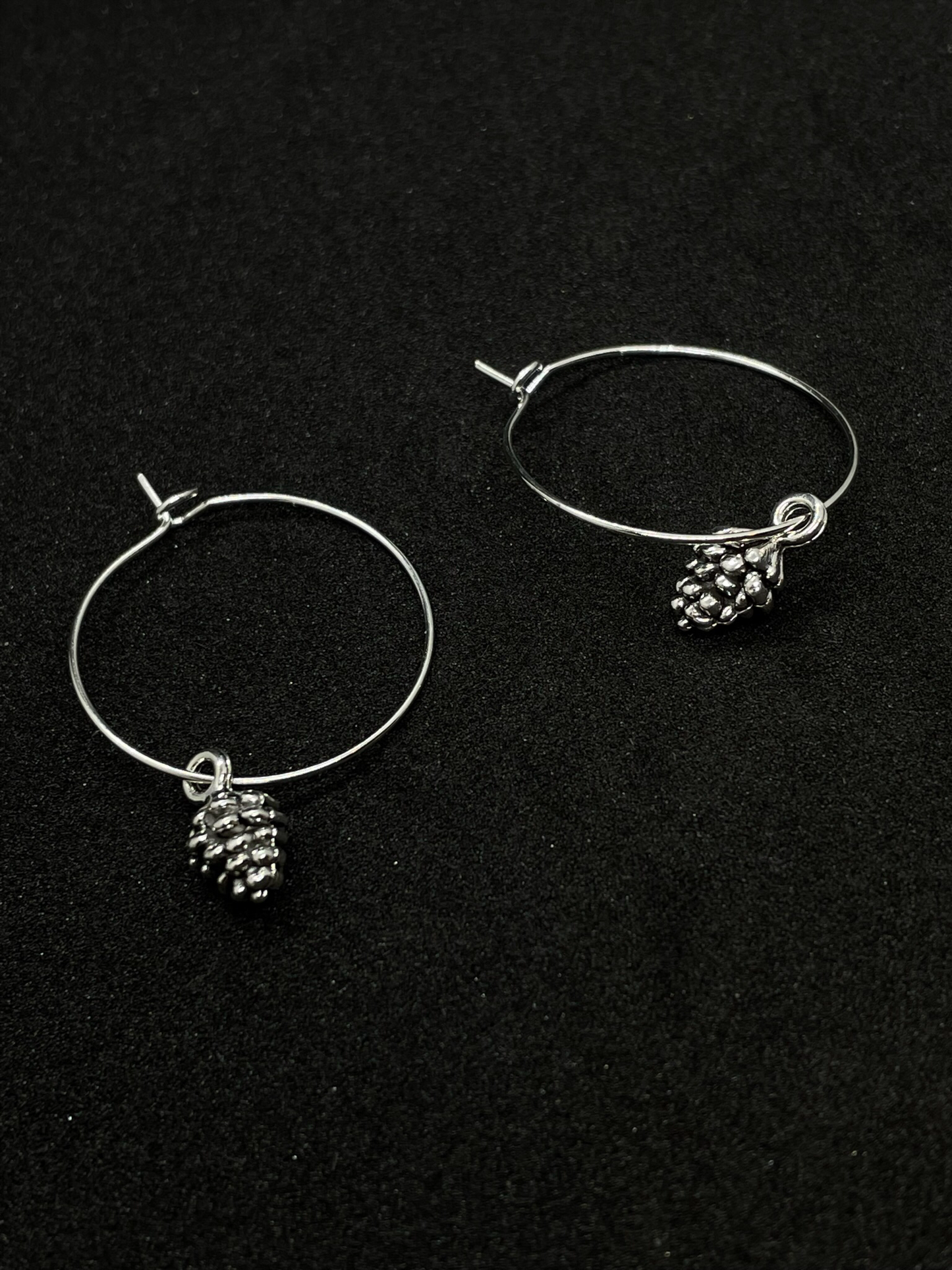 Festive fir cone drop earrings