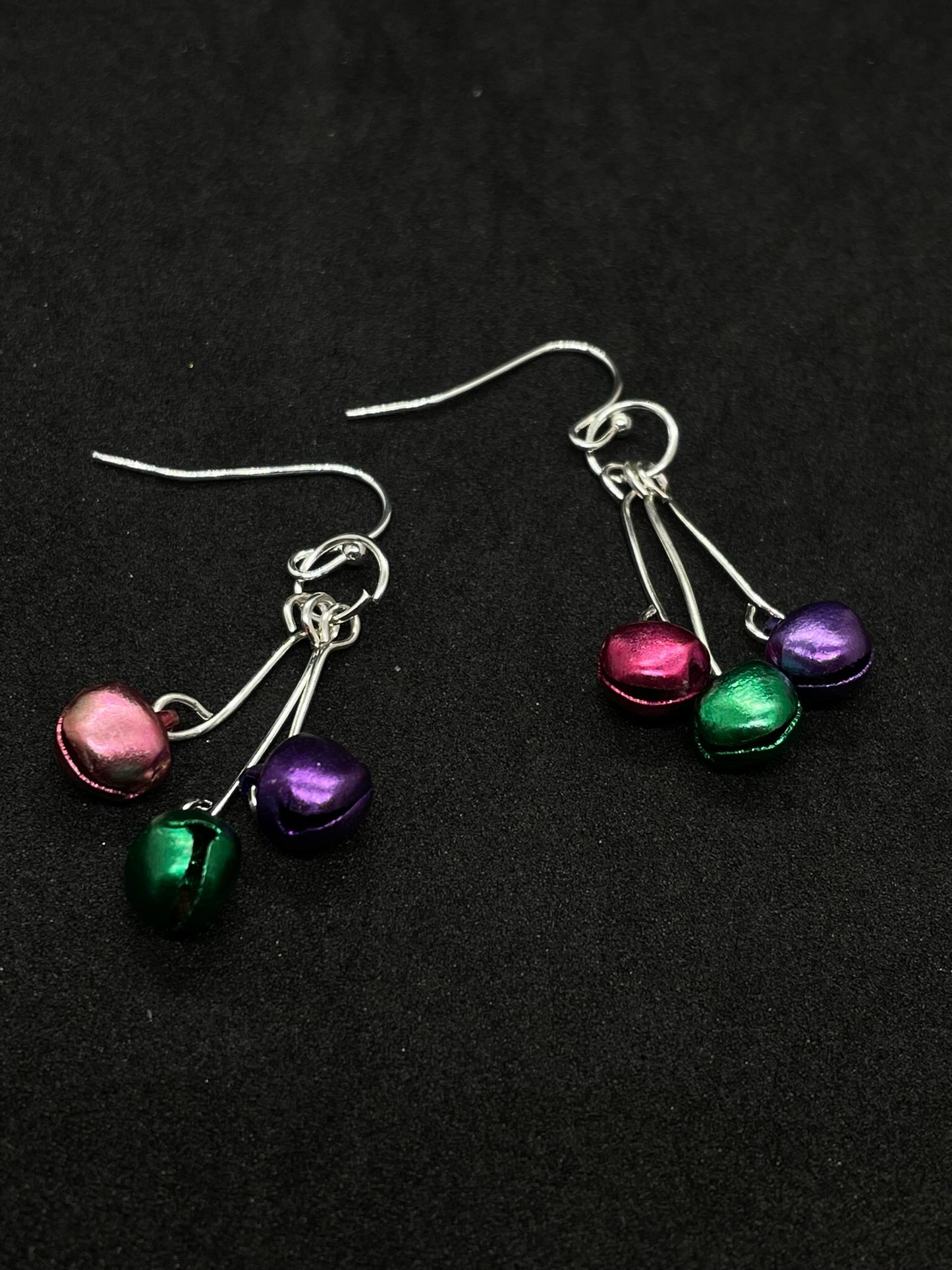 Festive bell drop & hoop earrings