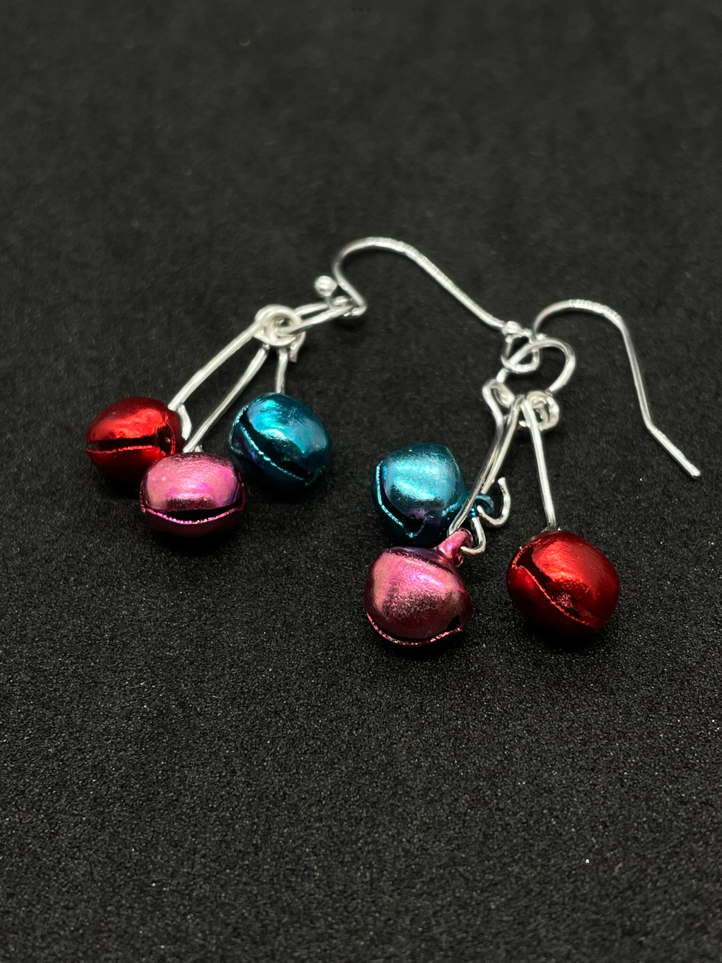 Festive bell drop & hoop earrings