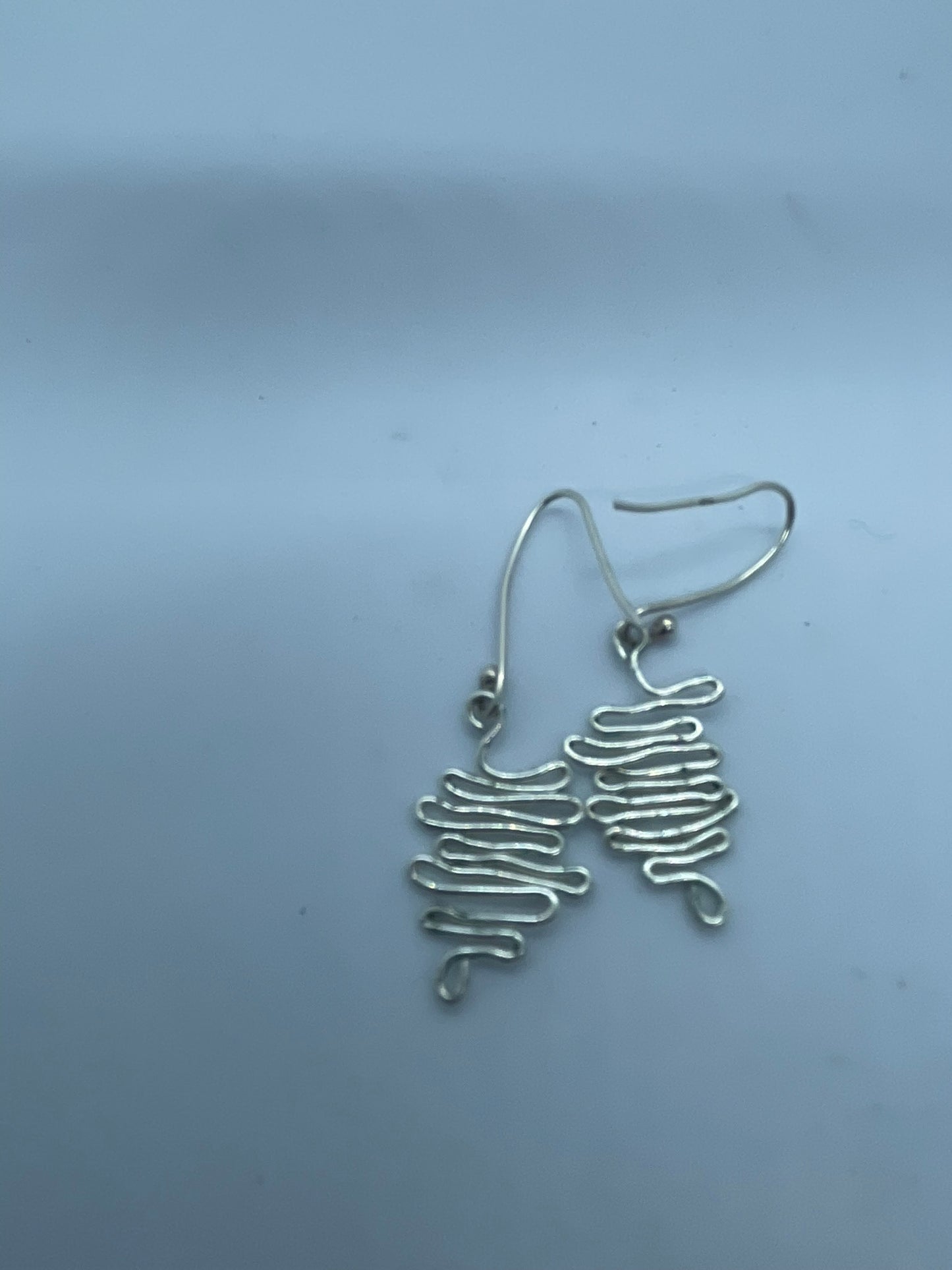 Wire zig zag earrings