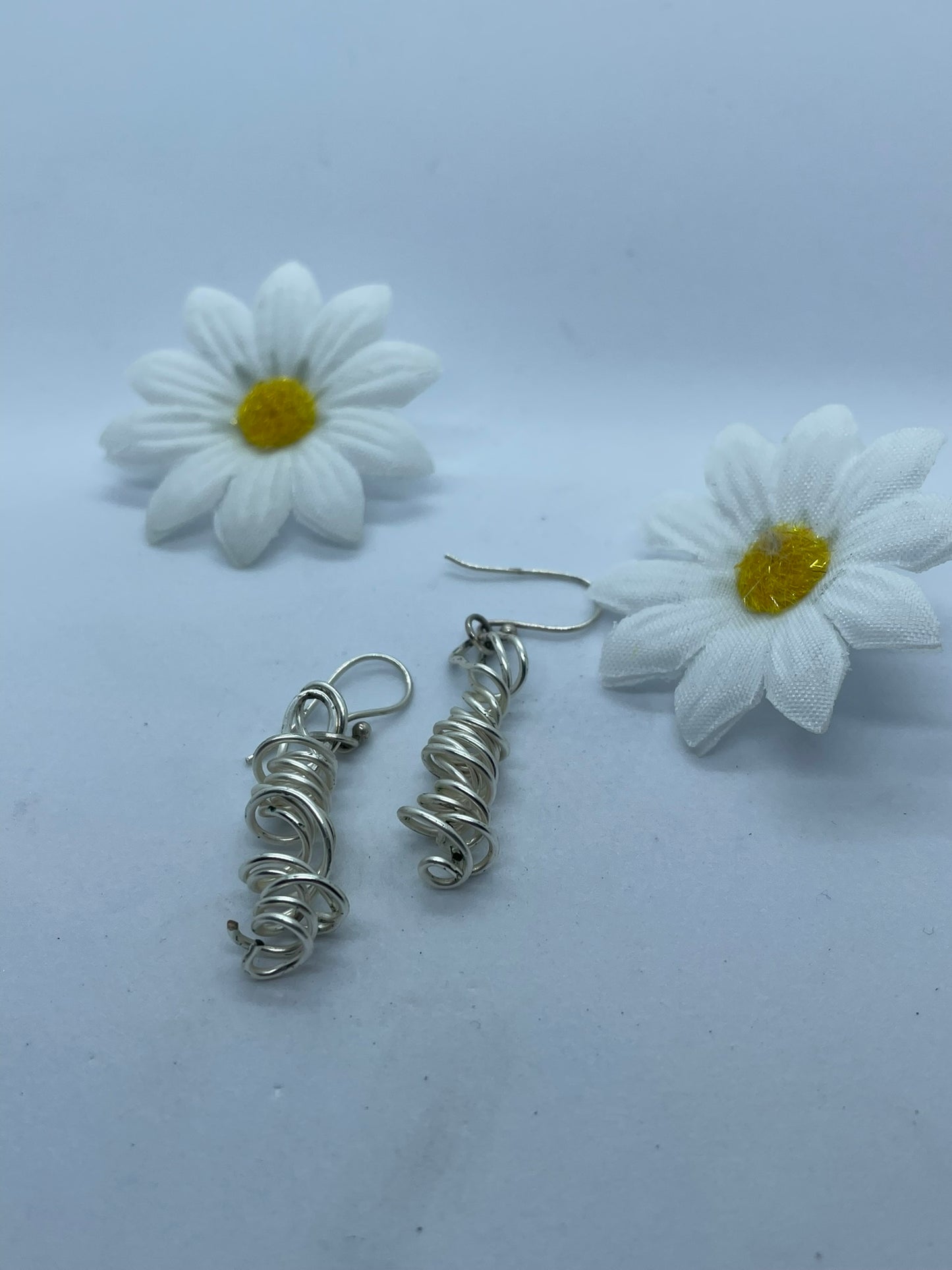 Wire tight twist earrings