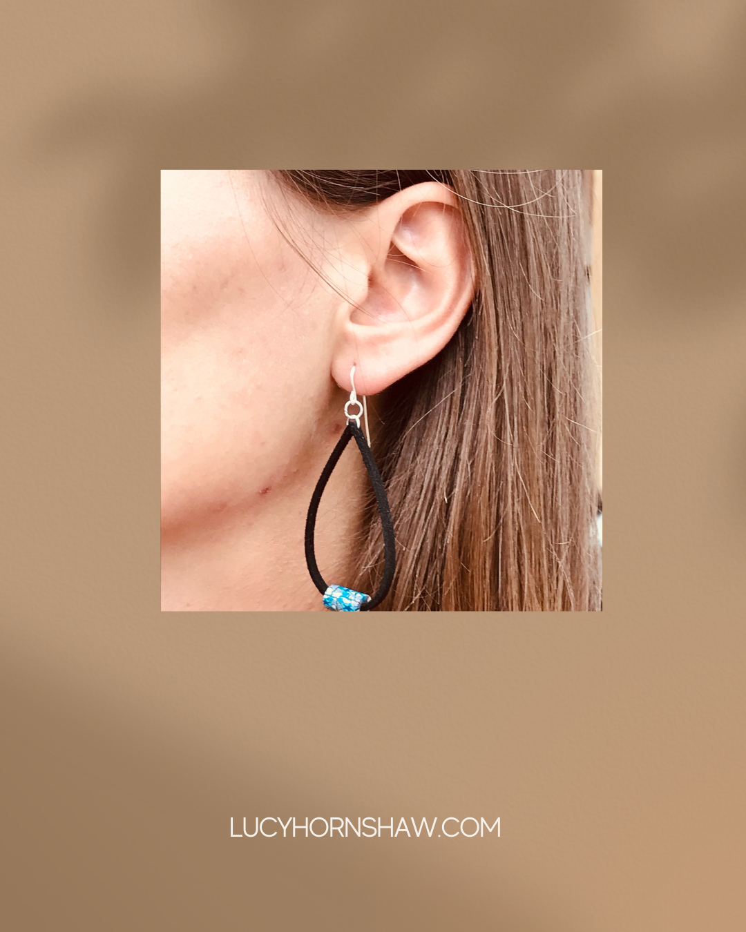 Leather online cord earrings