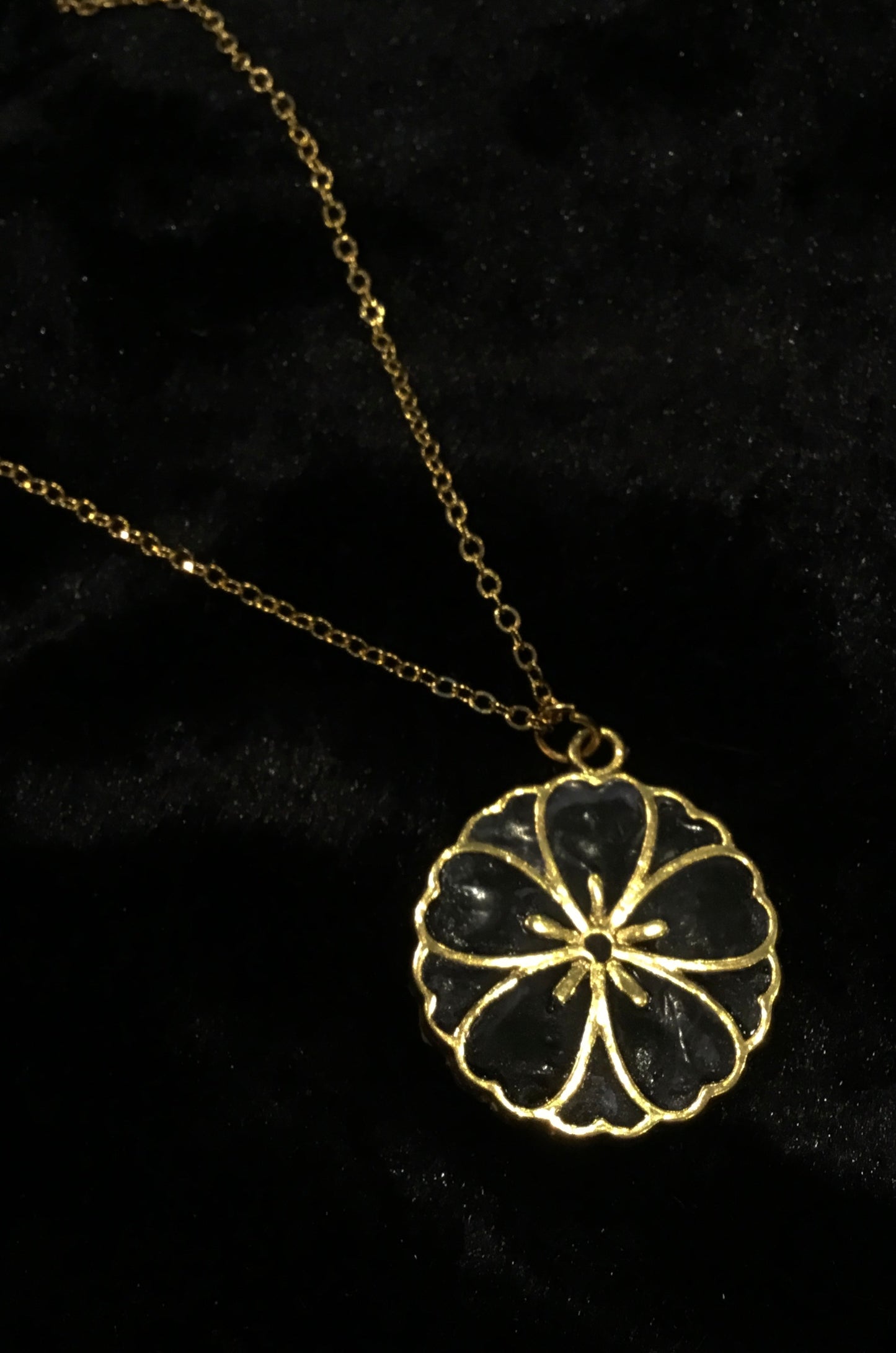 Navy Polymer clay necklace