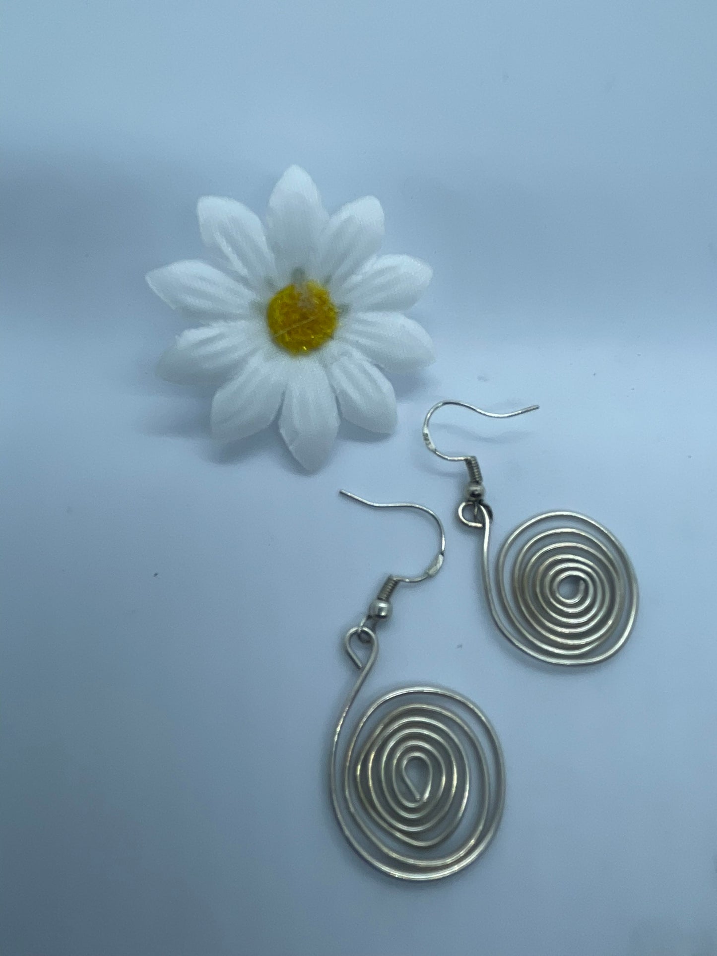 Wire coil earrings