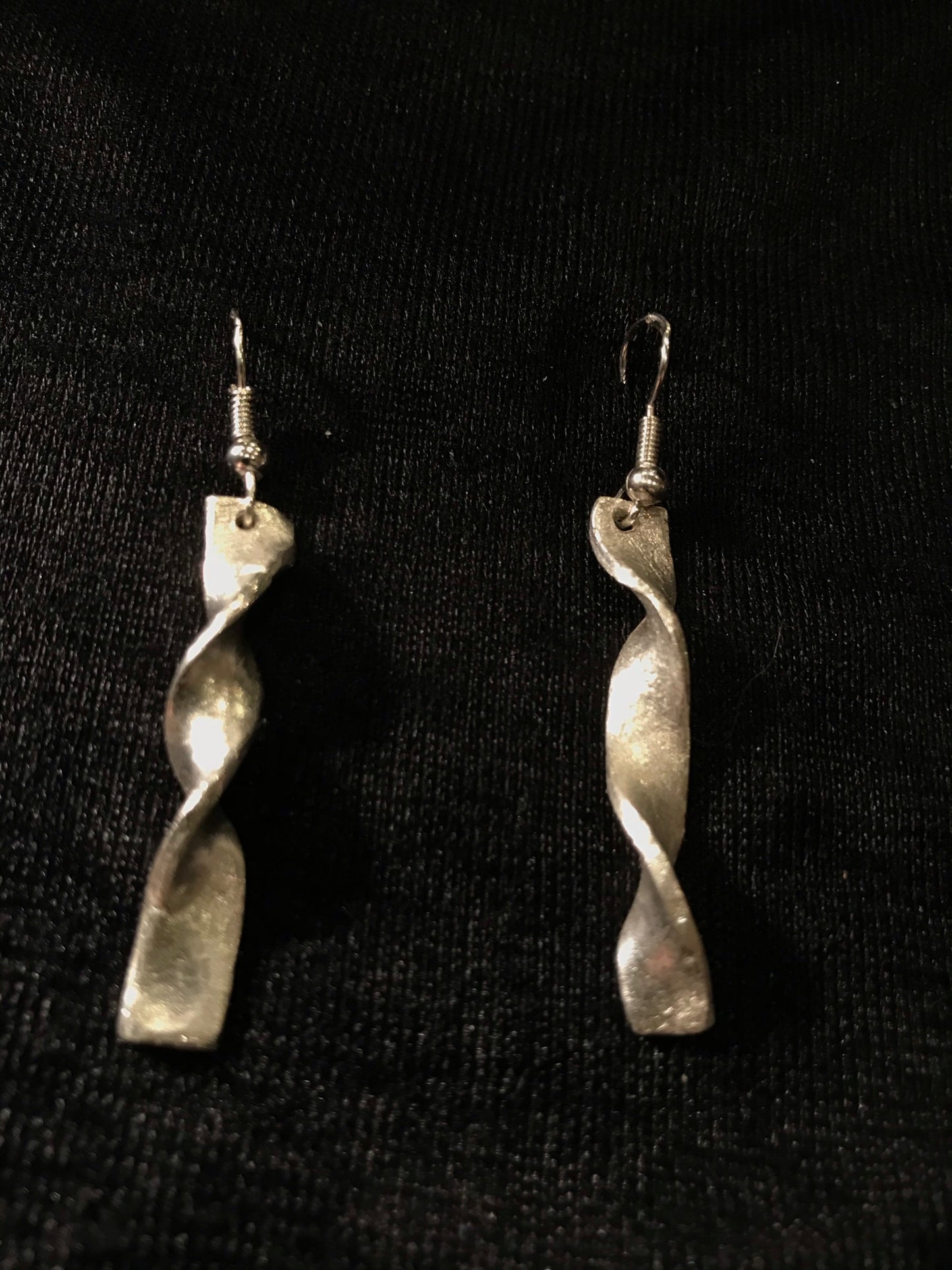 Silver twist earrings