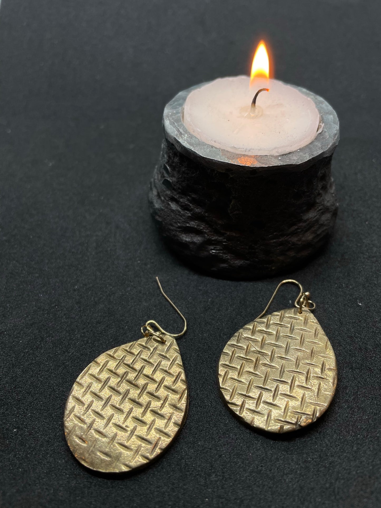 Bronze teardrop earrings