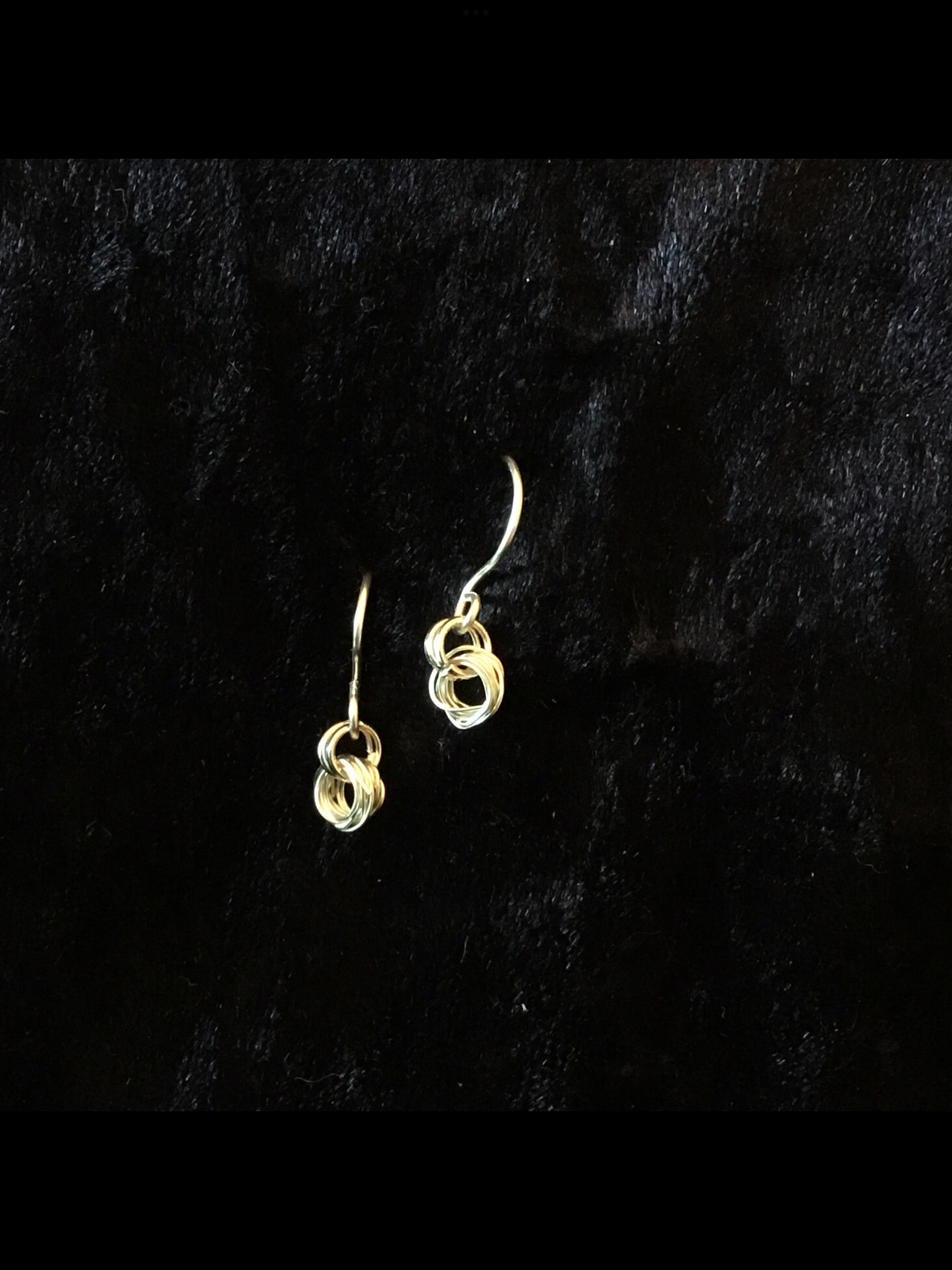 Wire in silver loop earrings