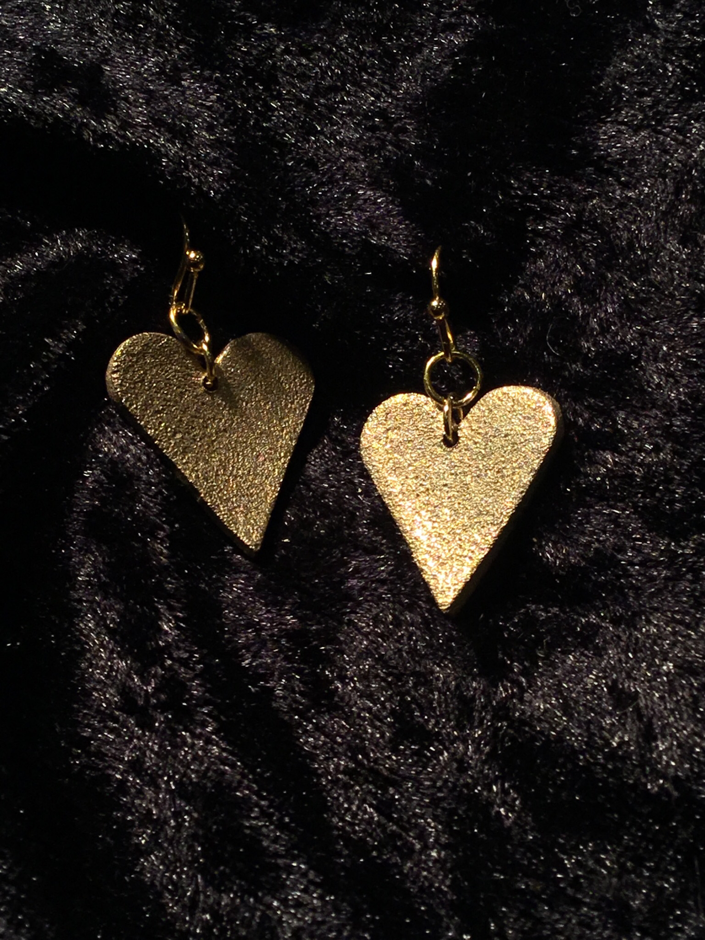 Bronze heart earrings