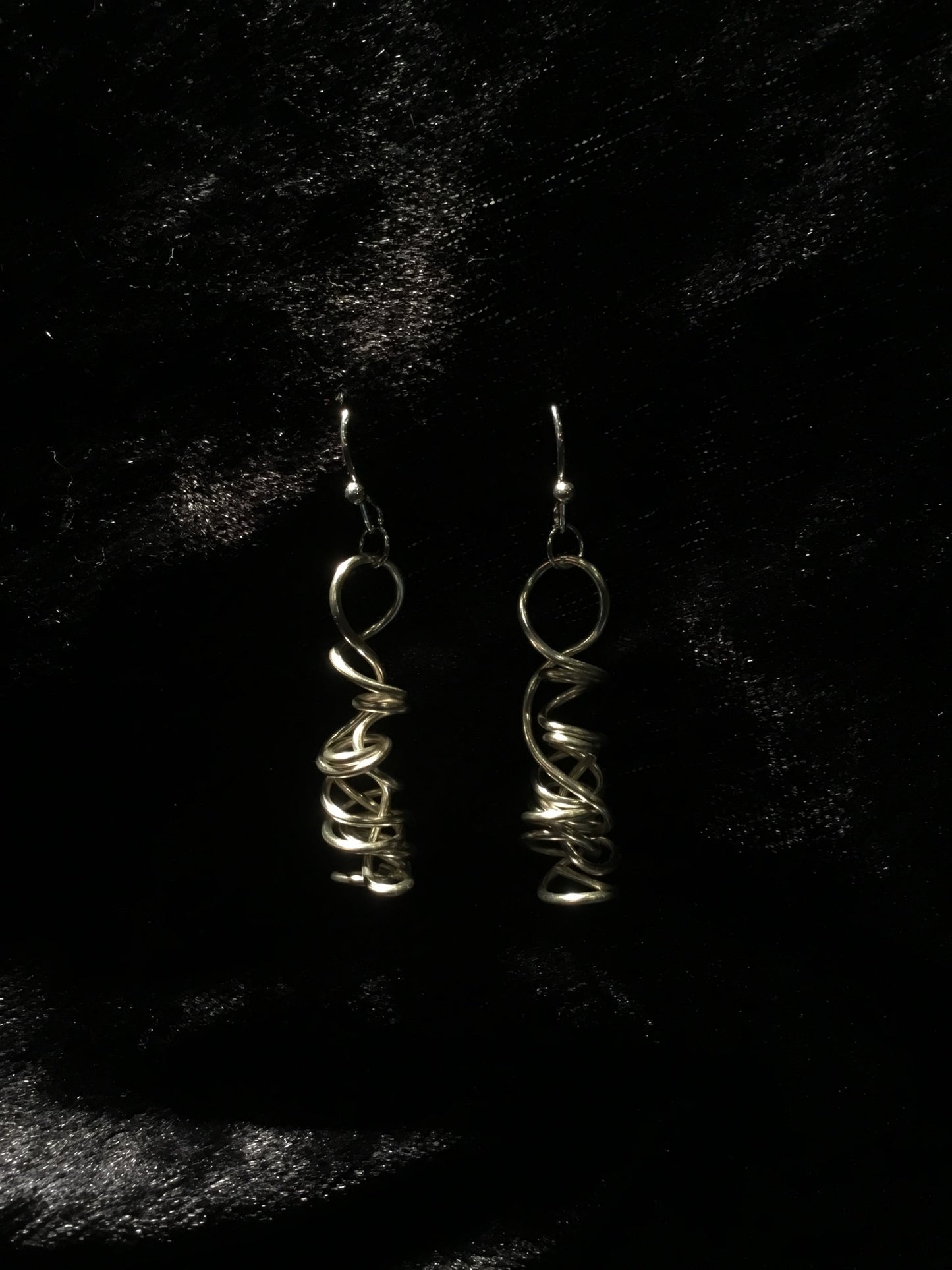 Wire tight twist earrings
