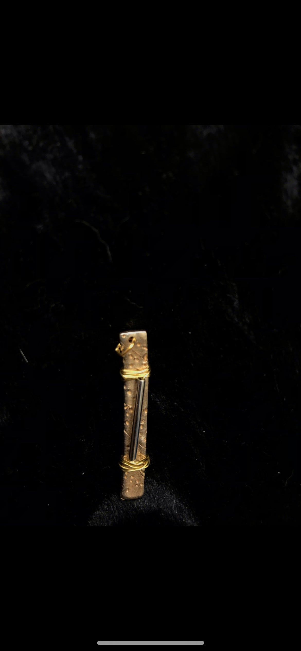Bronze oblong with bar necklace
