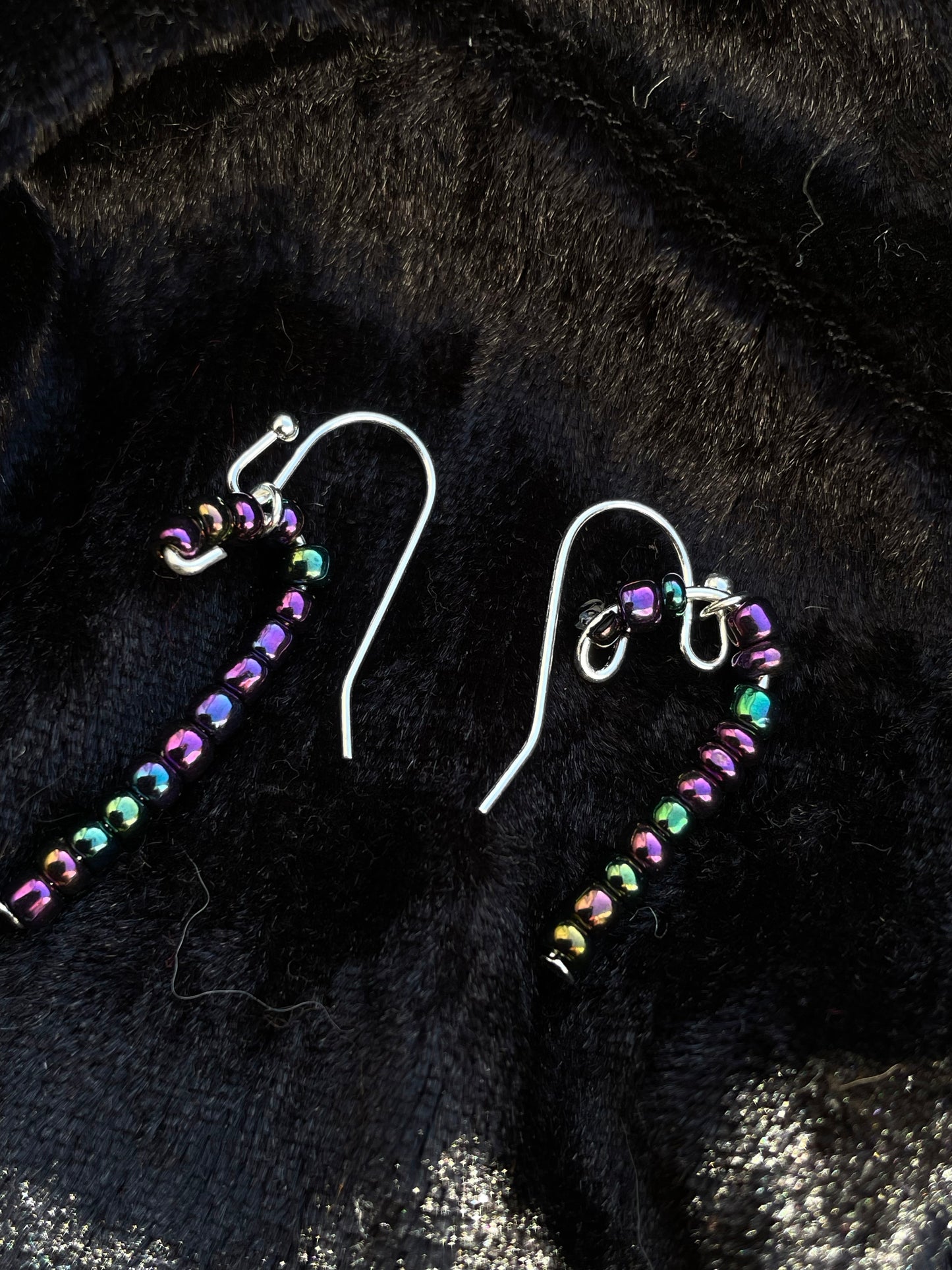 Candy cane Christmas drop earrings