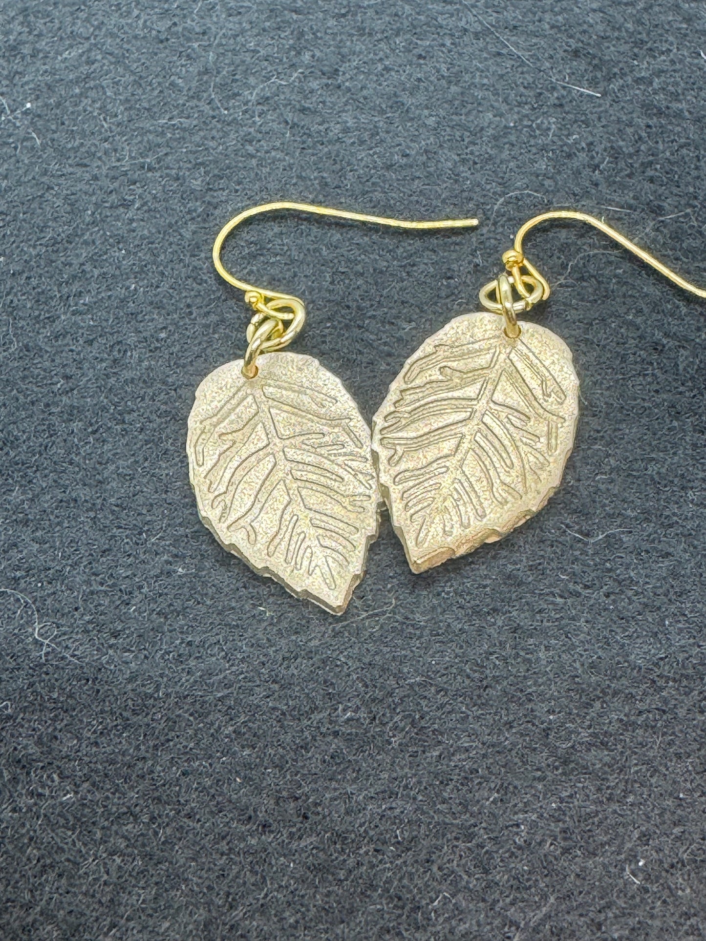 Bronze leaf earrings