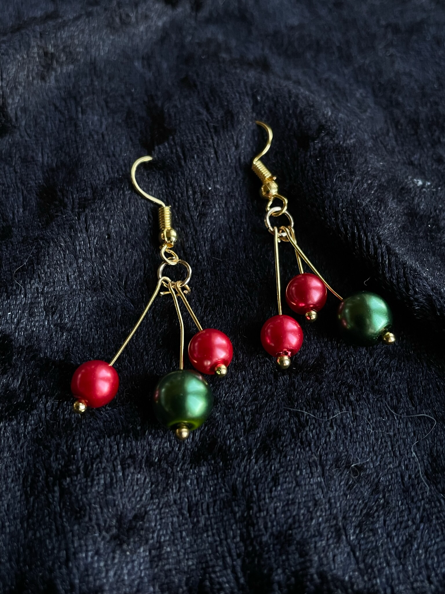 Festive drop earrings with beads