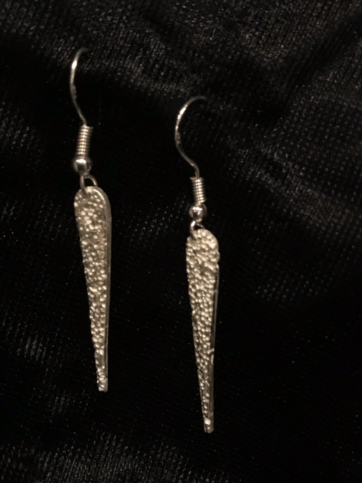 Silver icicle earrings