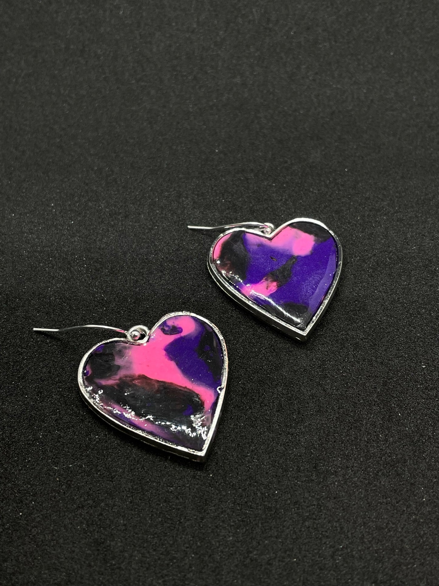 Pink & purple Polymer clay earrings