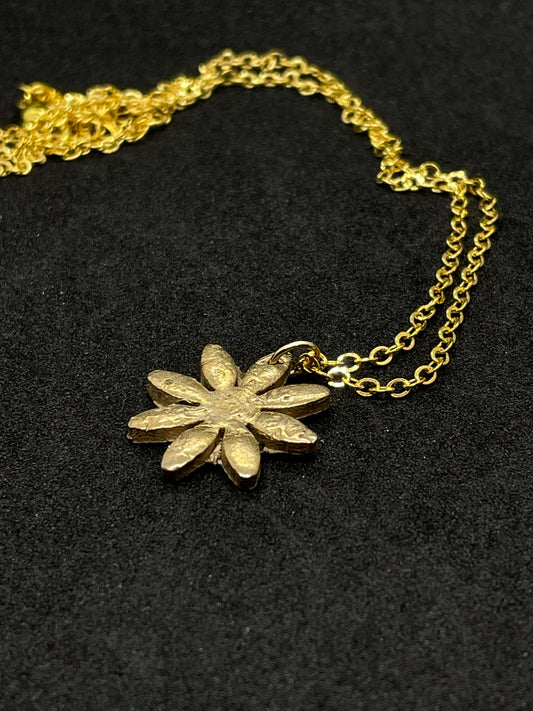 Bronze flower necklace