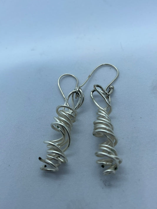 Wire tight twist earrings
