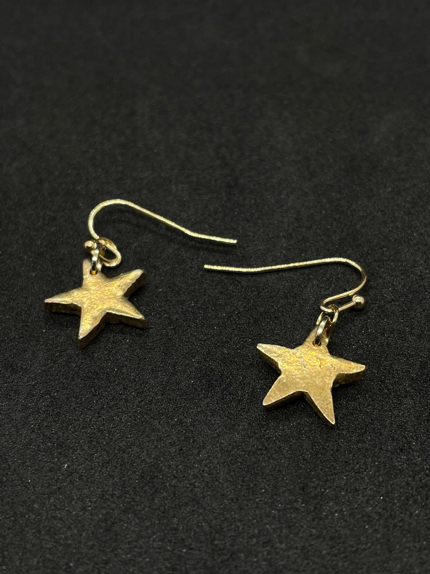 Bronze small star earrings