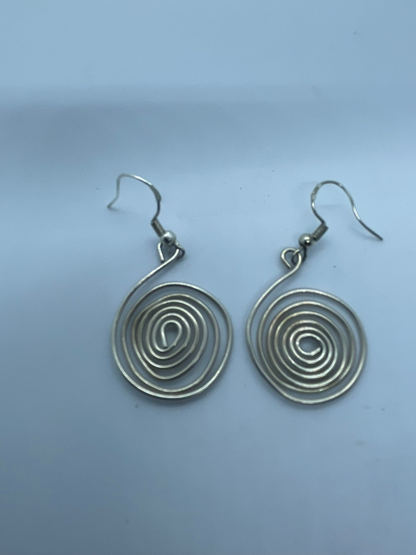 Wire coil earrings