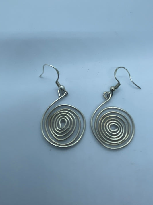 Wire coil earrings