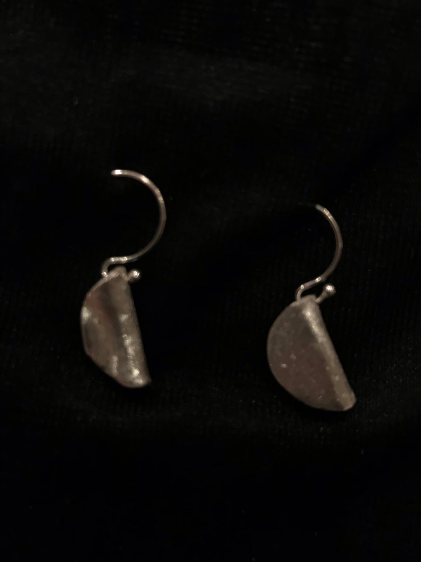 Silver turnover earrings