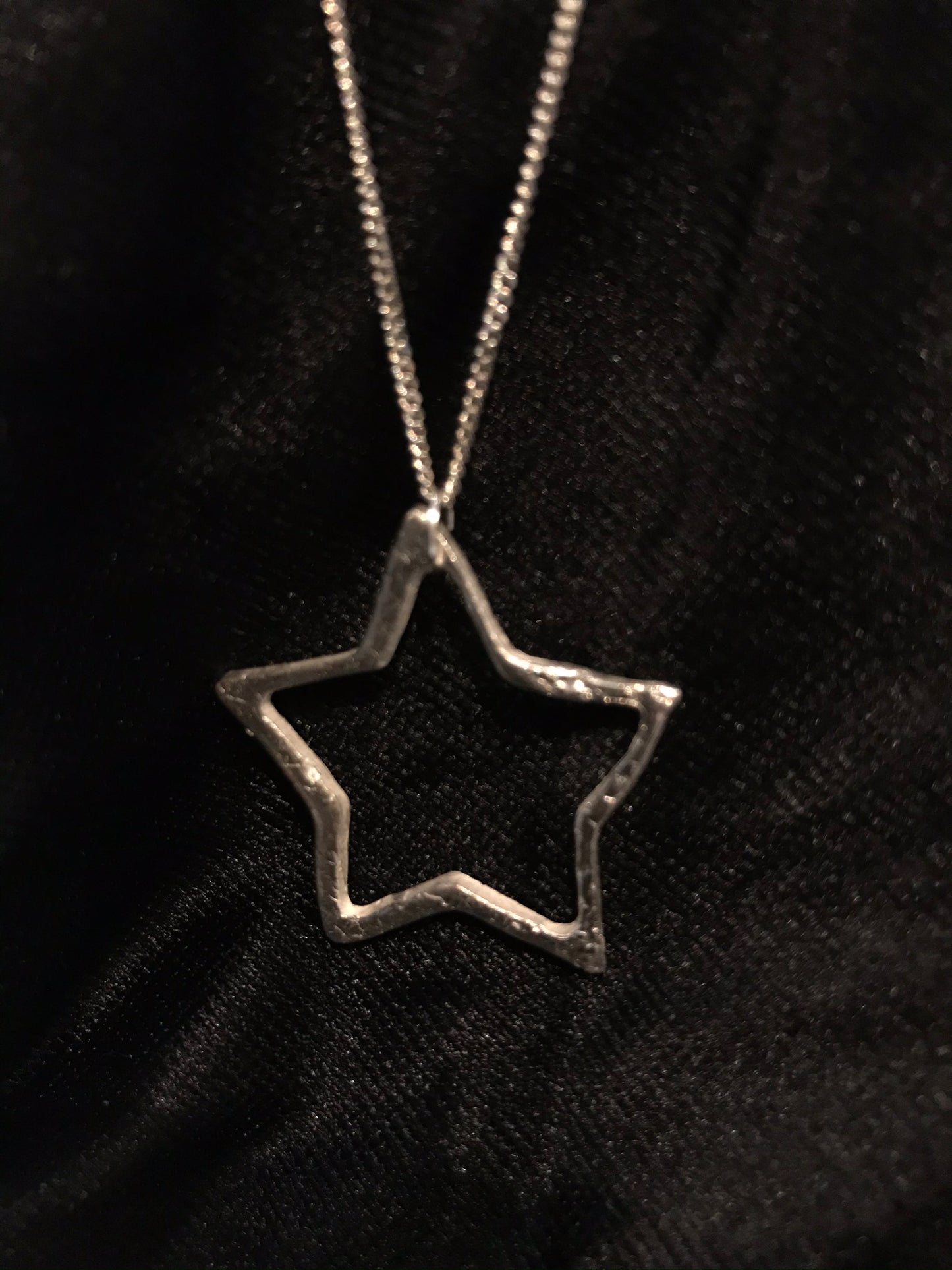 Silver star necklace