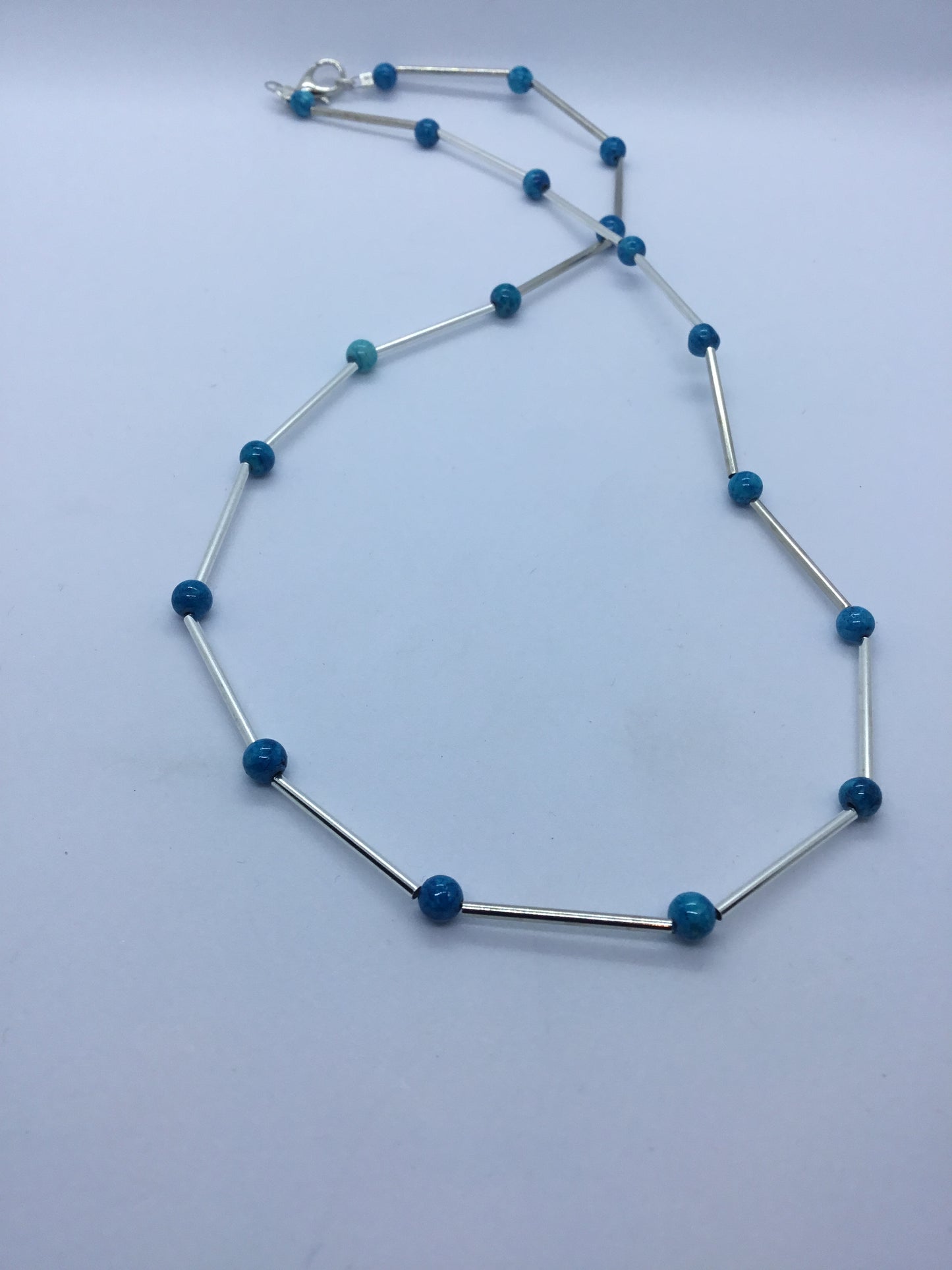 Wire & turquoise bead necklace