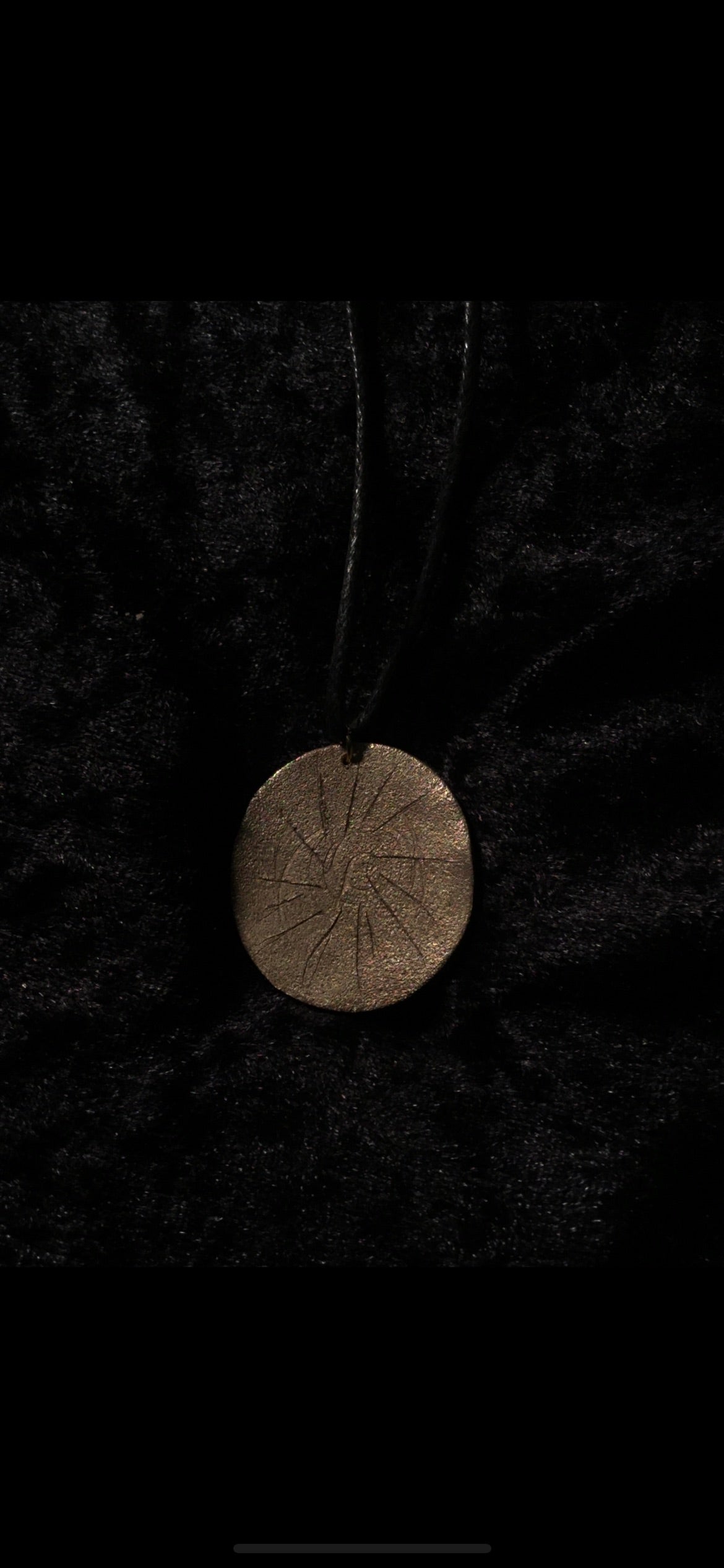 Bronze disc necklace