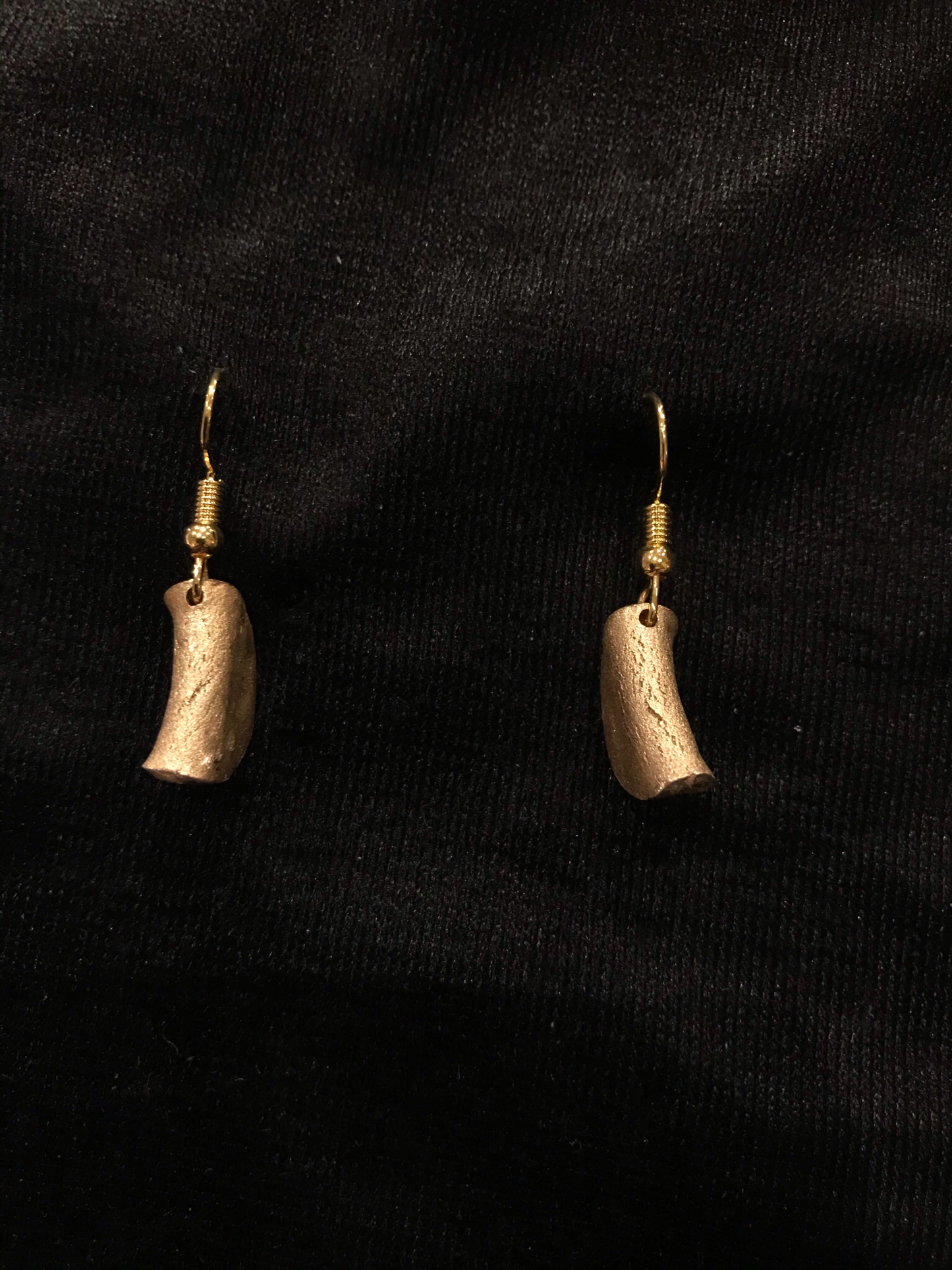 Bronze turnover earrings