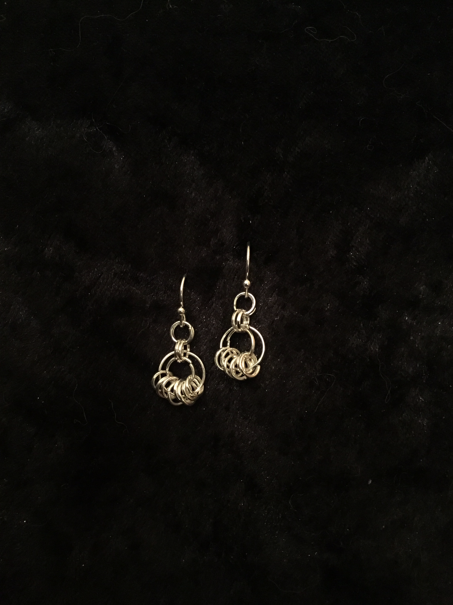 Wire silver rings earrings