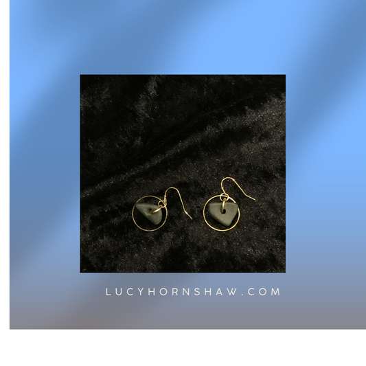 Light brown Seaglass earrings