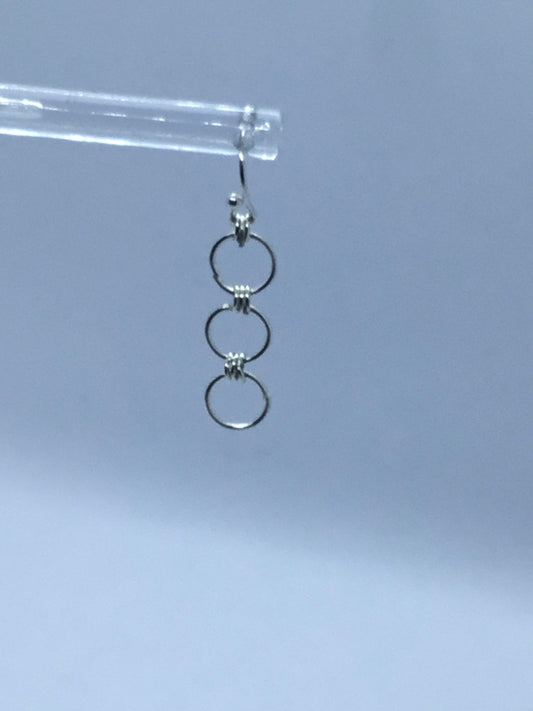 Wire 3 ring earrings