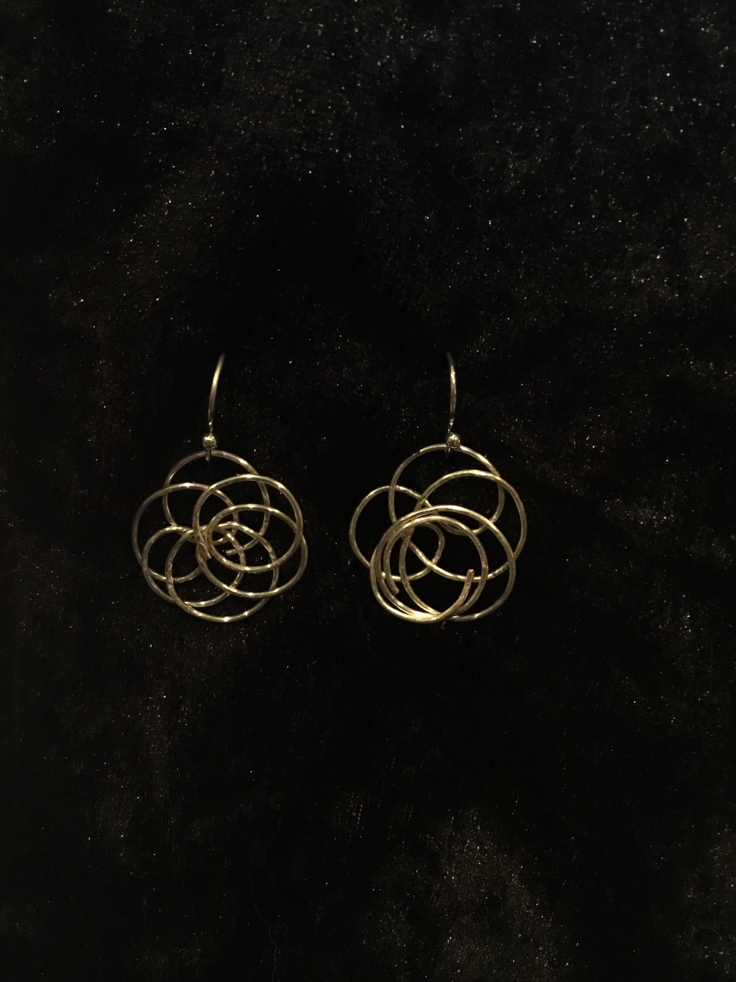 Wire flower earrings